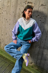 Sweat Max vert / lilas