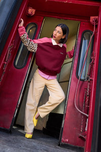 Sweat Mel léo bordeaux