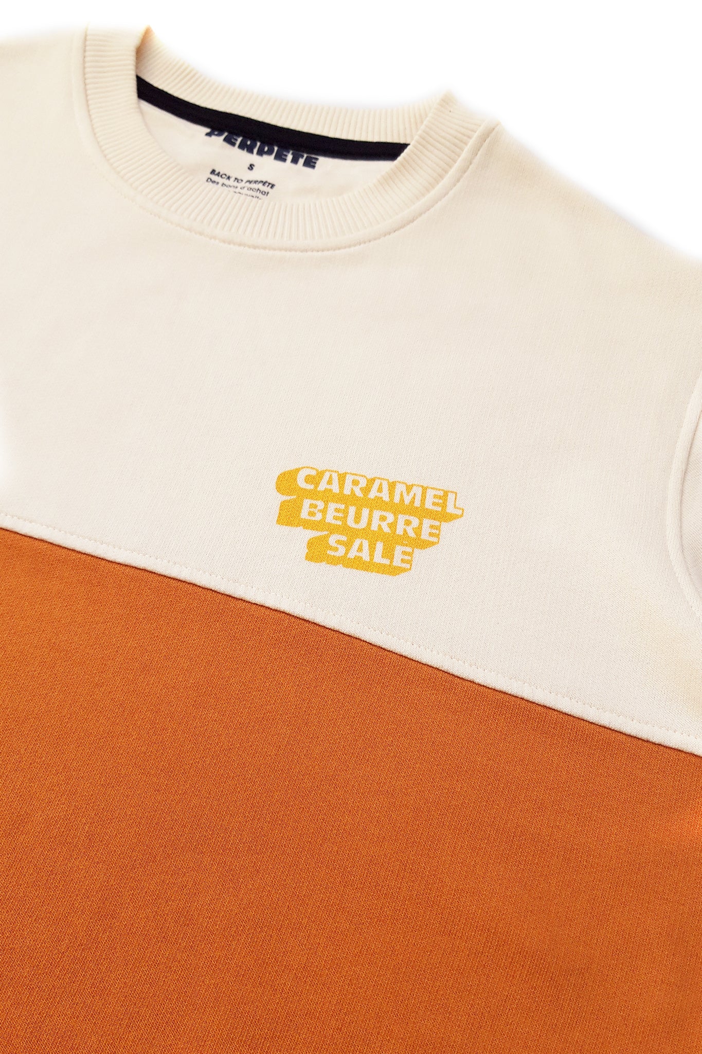 sweat-bicolore-marron-zoom-caramel-femme-homme