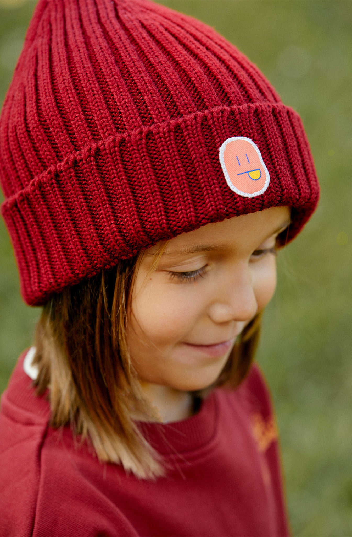 Bonnet Smile bordeaux - Taille Unique