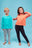 Perpète les ensembles tee-shirt basique manches longues uni et legging basique, mixte portes par Capucine et Basile, en jersey côtelé 100% coton bio.