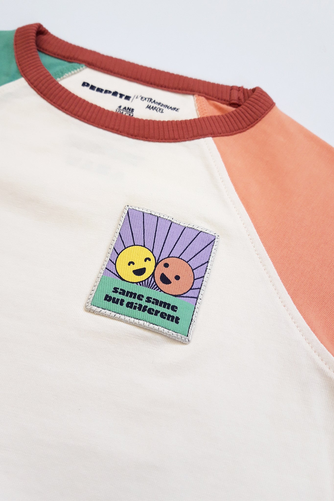 Tee-shirt kid Same Same - vert/rose