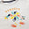 zoom sur le motif sérigraphié du tee-shirt enfant Perpète game enfant, en coton bio.